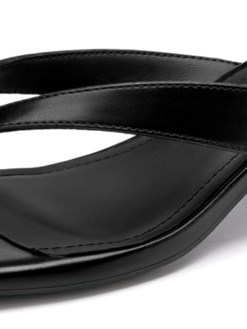 Women's Kitten Heels Flip Flops Square Toe Low Heels Slip On Comfortable Summer - Picture 4 of 5